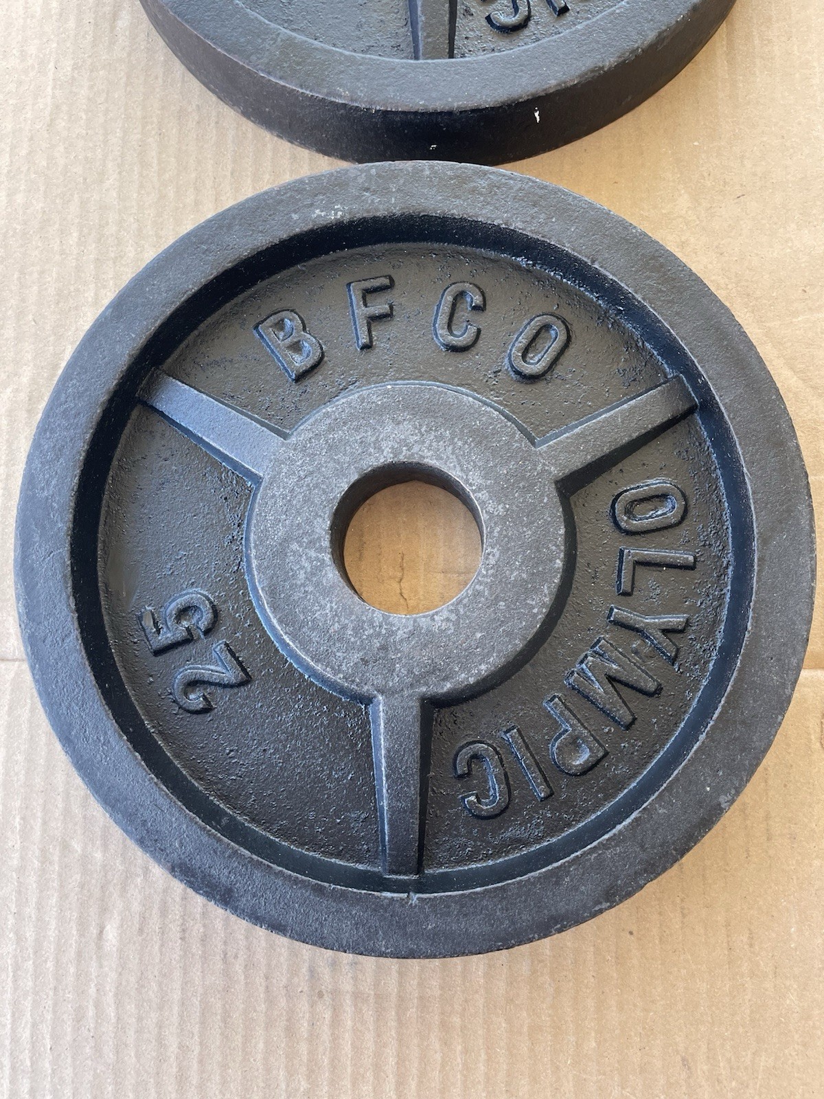 BFCO Vintage Olympic 2” 25 Lb Weight Plates 2x25Lb Total 50 Lbs