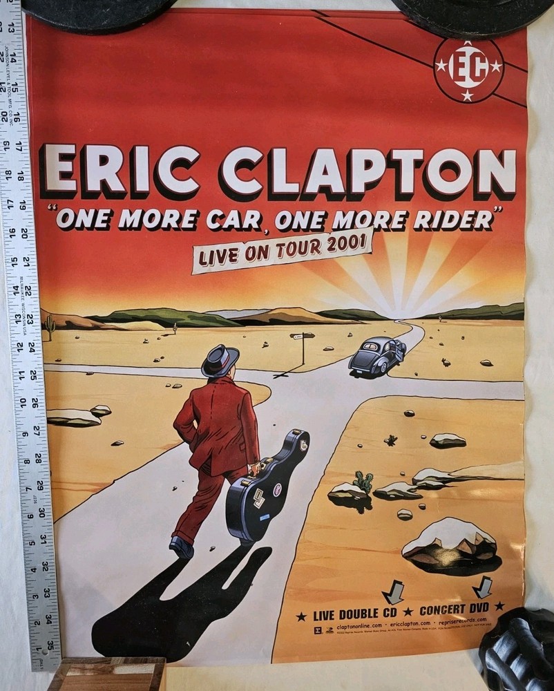 Eric Clapton 2002 Promo Poster One More Car One More Rider Live On Tour