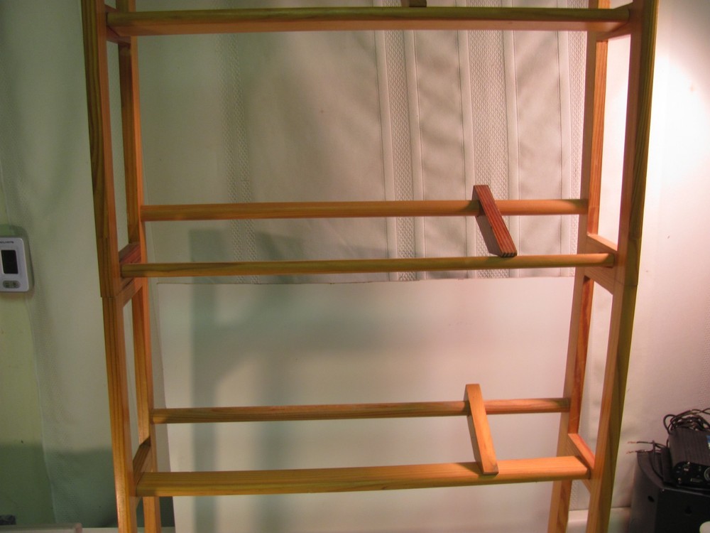 Solid Oak/Hardwood Dowel CD VHS Storage Rack – Made-in-USA