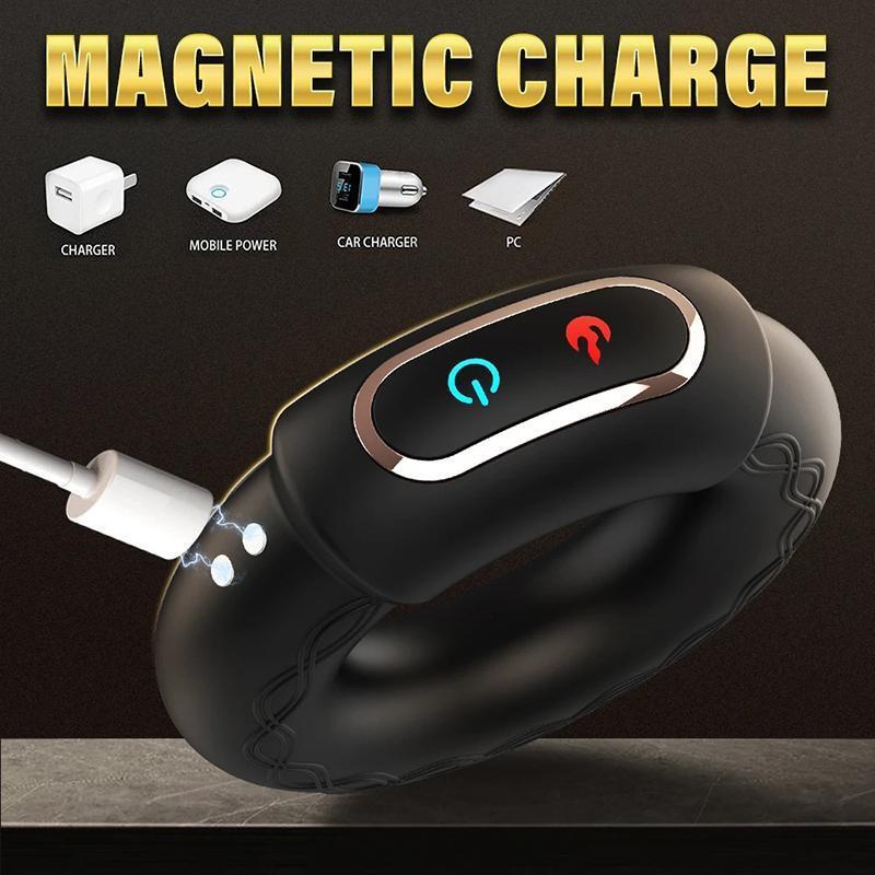 Electric Penis-Stretcher Enhancer-Ball-Scrotum-Ring-Delay-Ejaculation-Men