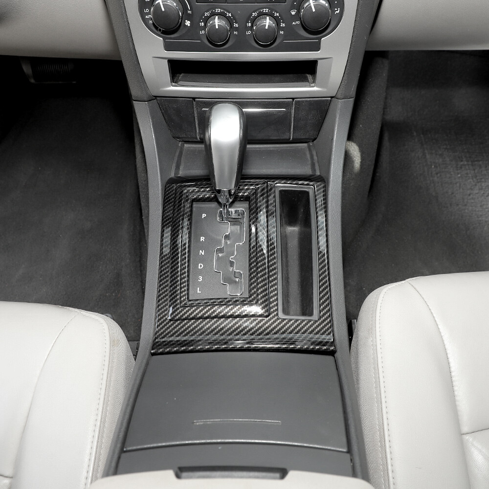 Gear Shift Panel Cover Frame For Dodge Charger Chrysler 300C 04-10 Carbon Fiber