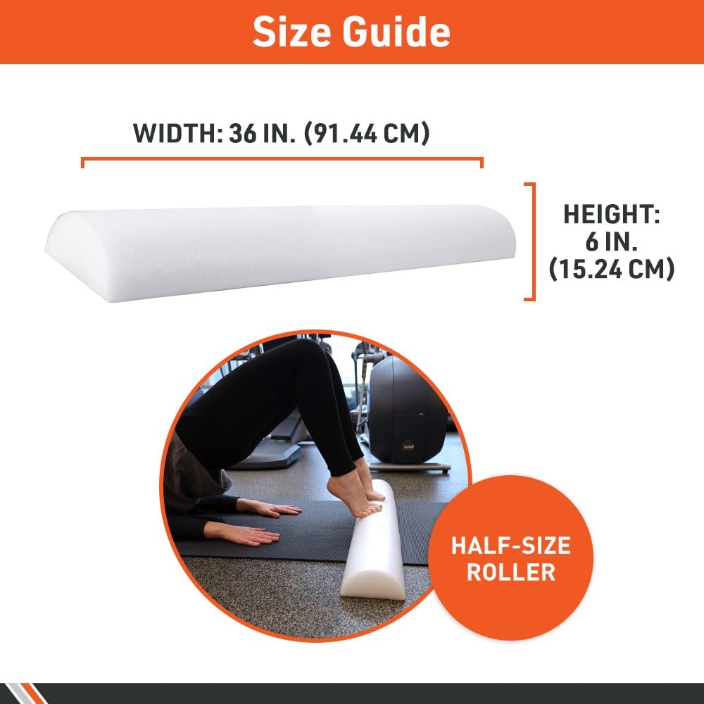 Half Foam Rollers, 6 x 36-Inch