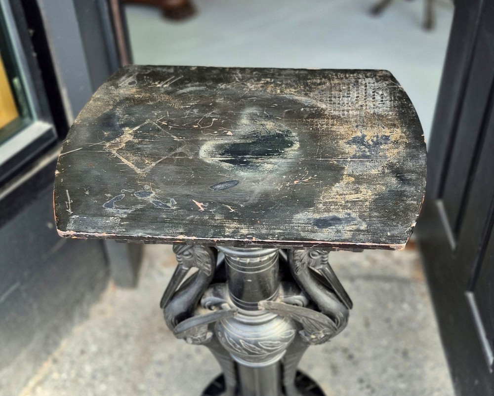 VICTORIAN AESTHETIC MOVEMENT EBONIZED HERON PEDESTAL