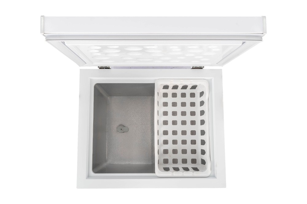Compact 2.1 Cu. Ft. Chest Freezer - Adjustable Thermostat, Removable Basket