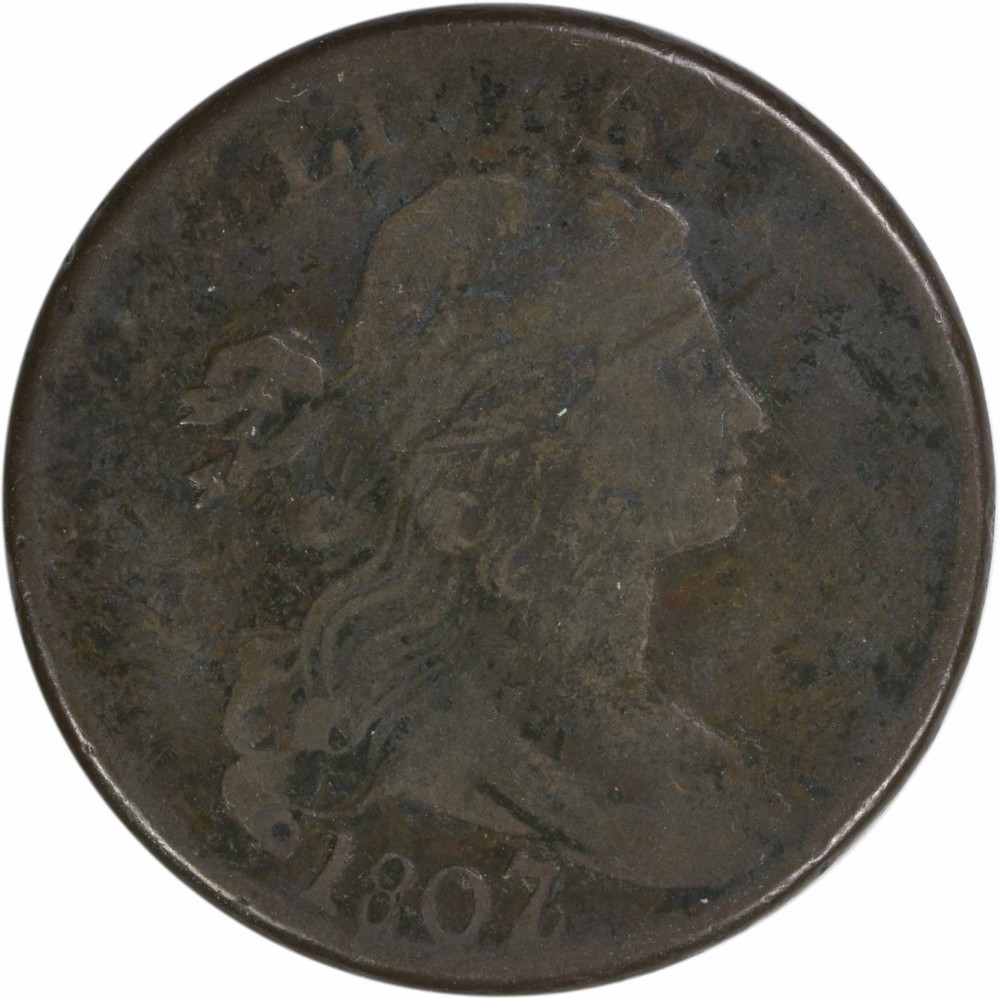 1807/6 Large Cent VG Uncertified #122