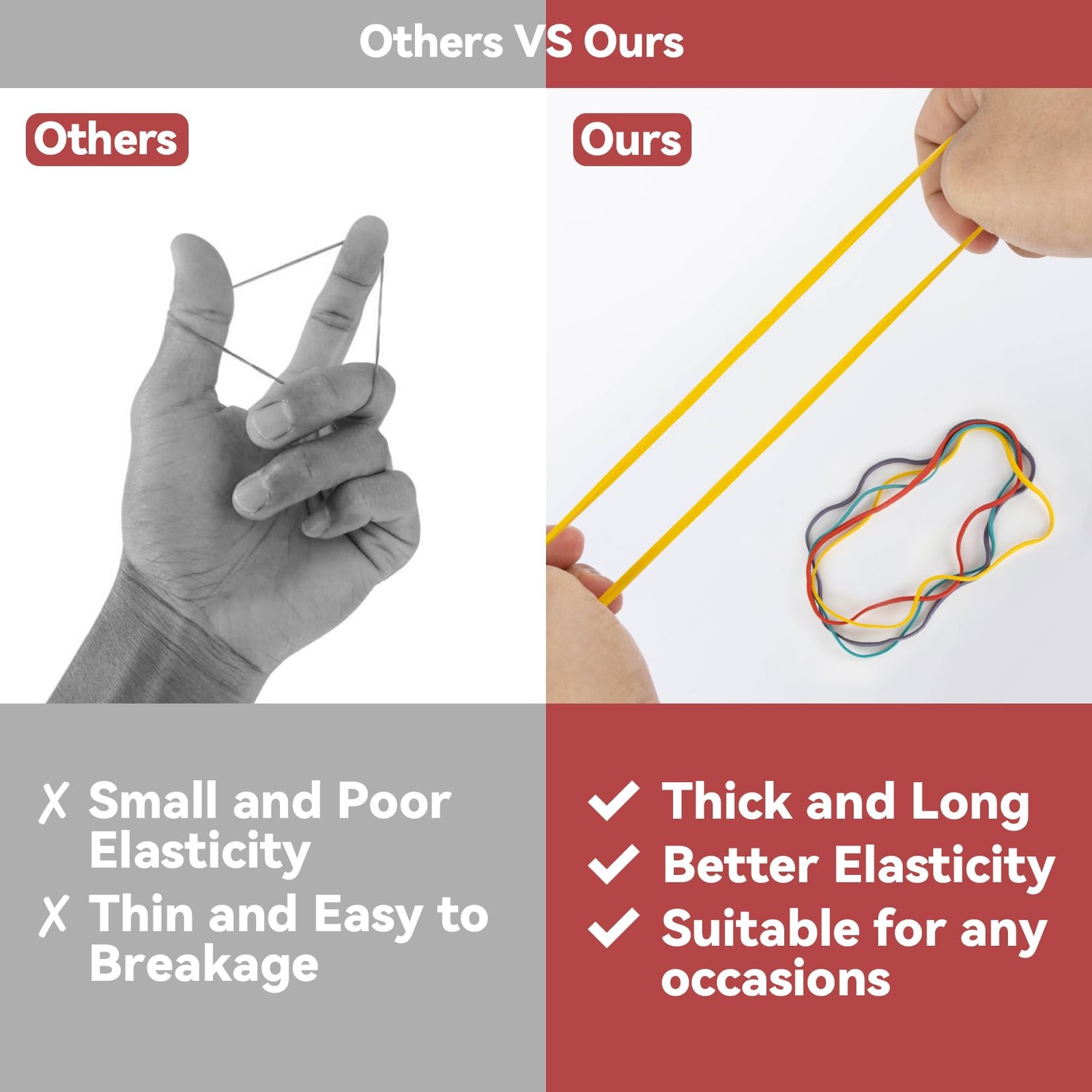 Extra Large Rubber Bands Heavy Duty Jumbo Elastic 150 Pack