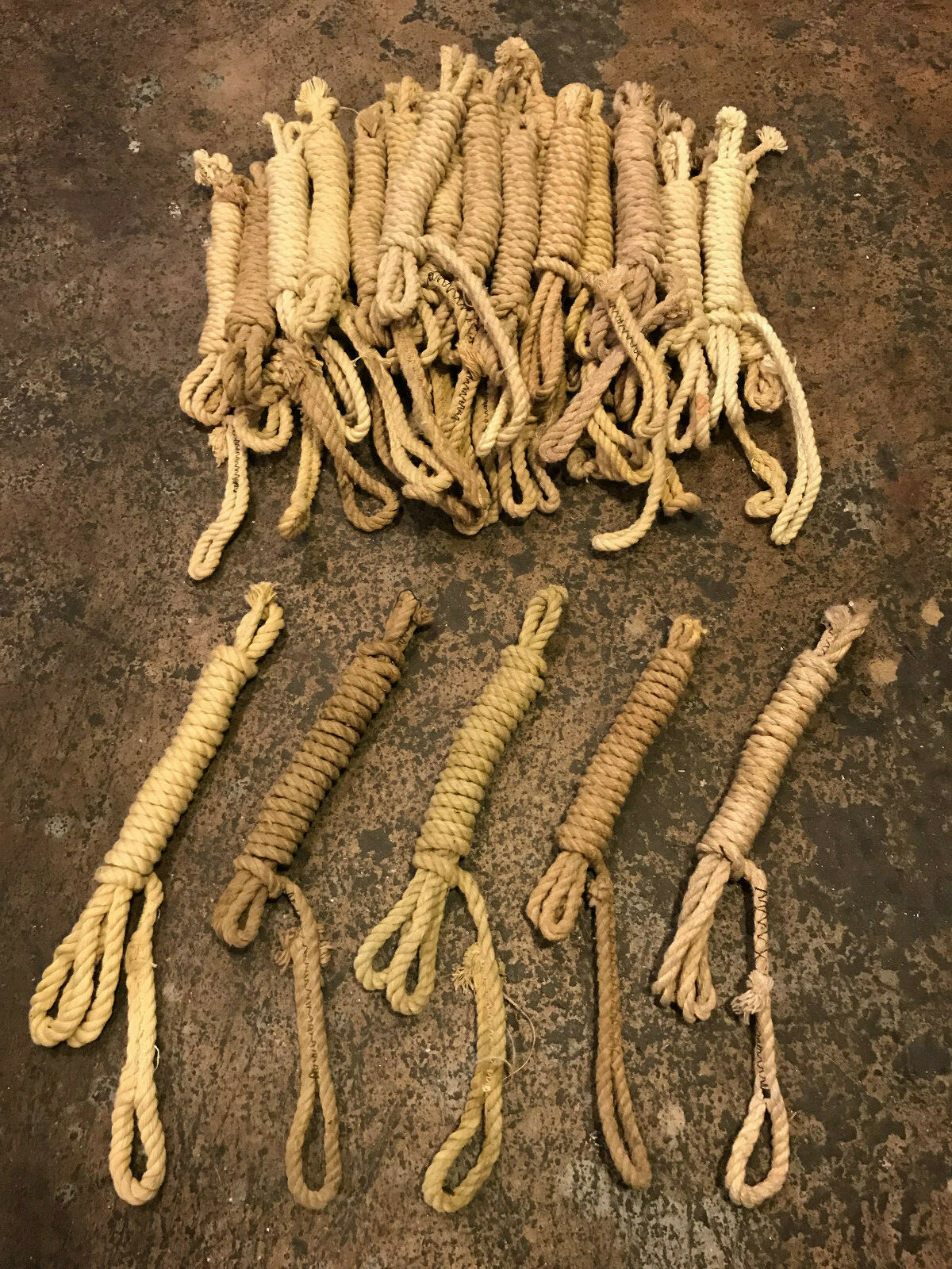 US ARMY / USMC ORIGINAL Shelter Half Pup Tent Cotton Rope