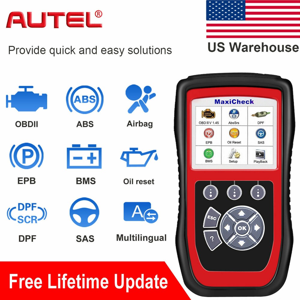 Autel MaxiCheck Pro ABS SRS Brake OBD II Diagnostic Tool Code Scanner