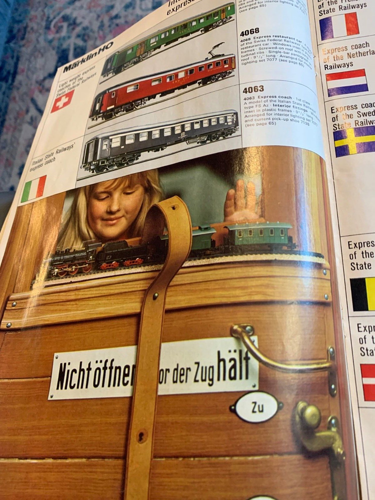 1973 Marklin E model train brochure in English