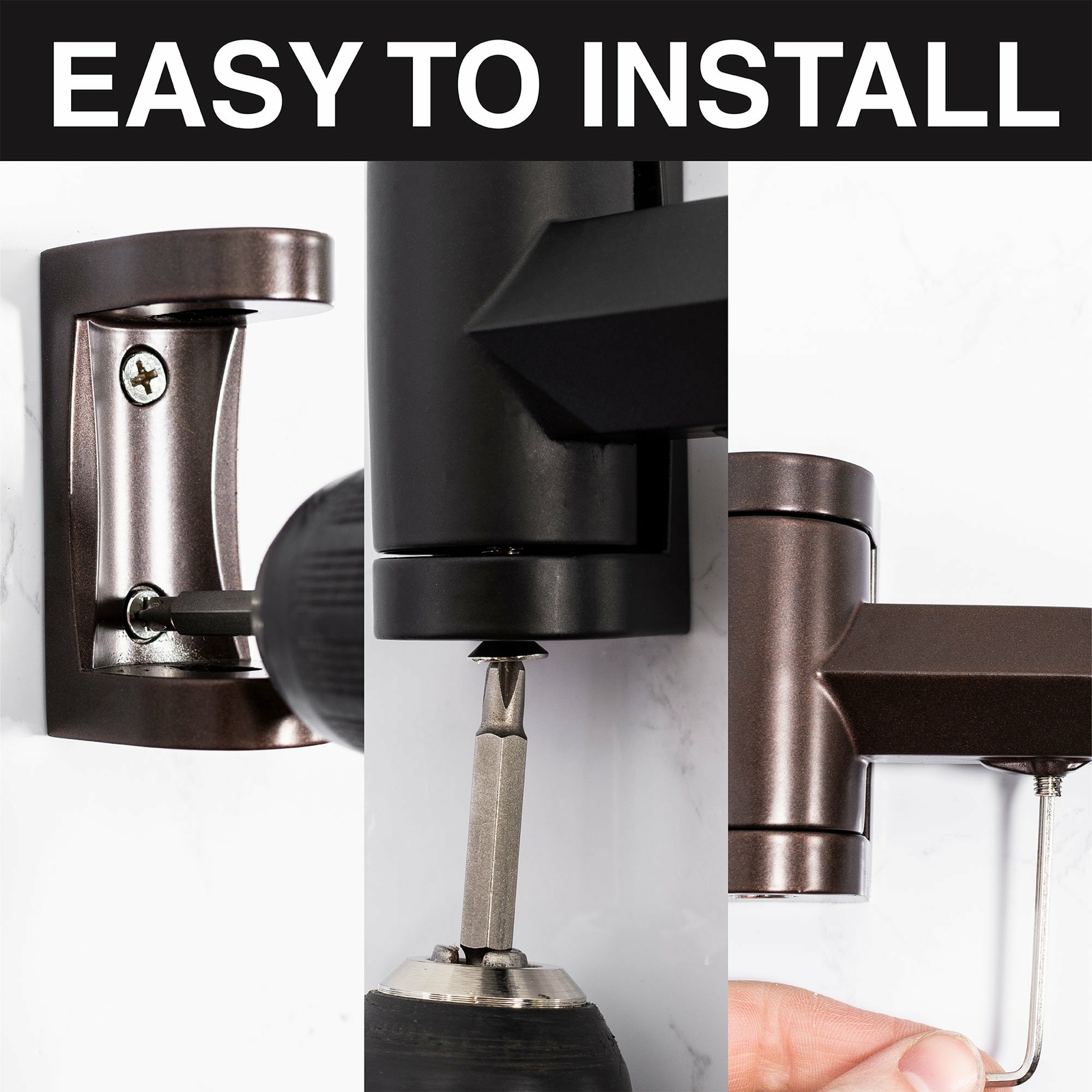 Double Curved Shower Rod Adjustable from 44 in. to 70 in. - Oil Rubbed Bronze Fi