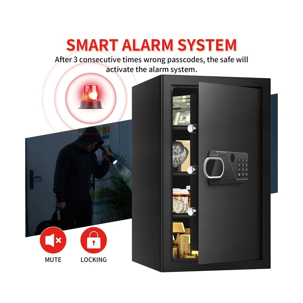 5.0 Cuft Large Document Safe Fireproof Waterproof, Anti-Theft Fireproof Safe ...