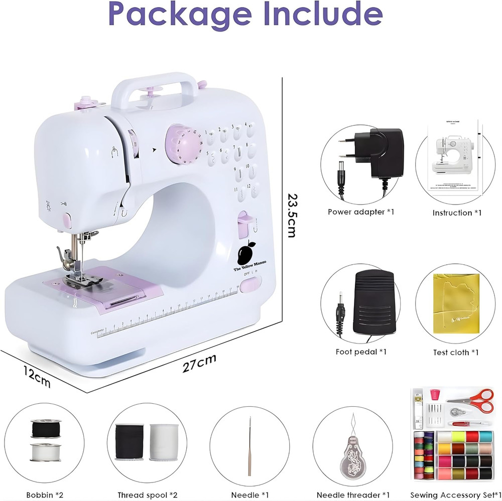 Sewing Machine, Basic Sewing Machine with Foot Pedal, Stitching Machine for Chil