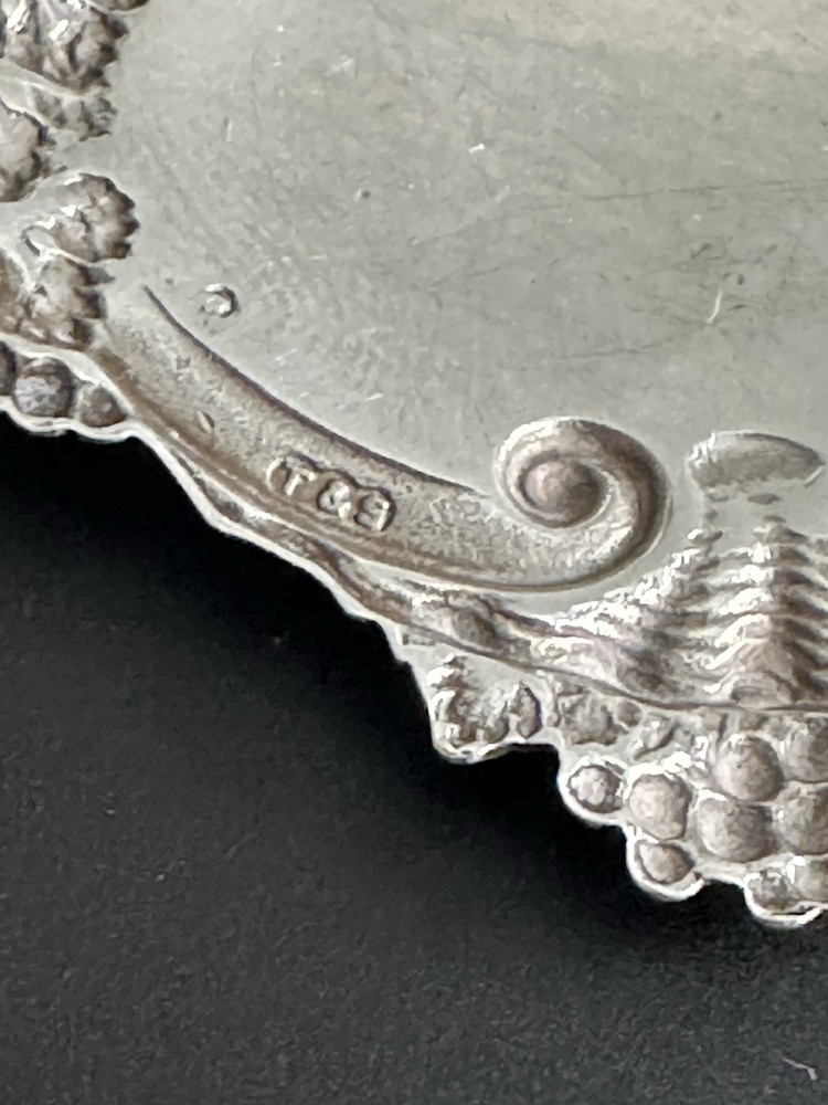 Solid Silver Bacchus Cherub Gin Decanter Label Wine Label Turner & Simpson 1971
