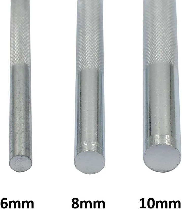 Compact 7-Piece Metal Rivet Setter Tool Set for Precision Crafting Projects