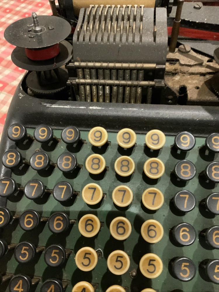 Vtg Antique "Continental" Adding Machine Calculator (Handle is Missing)