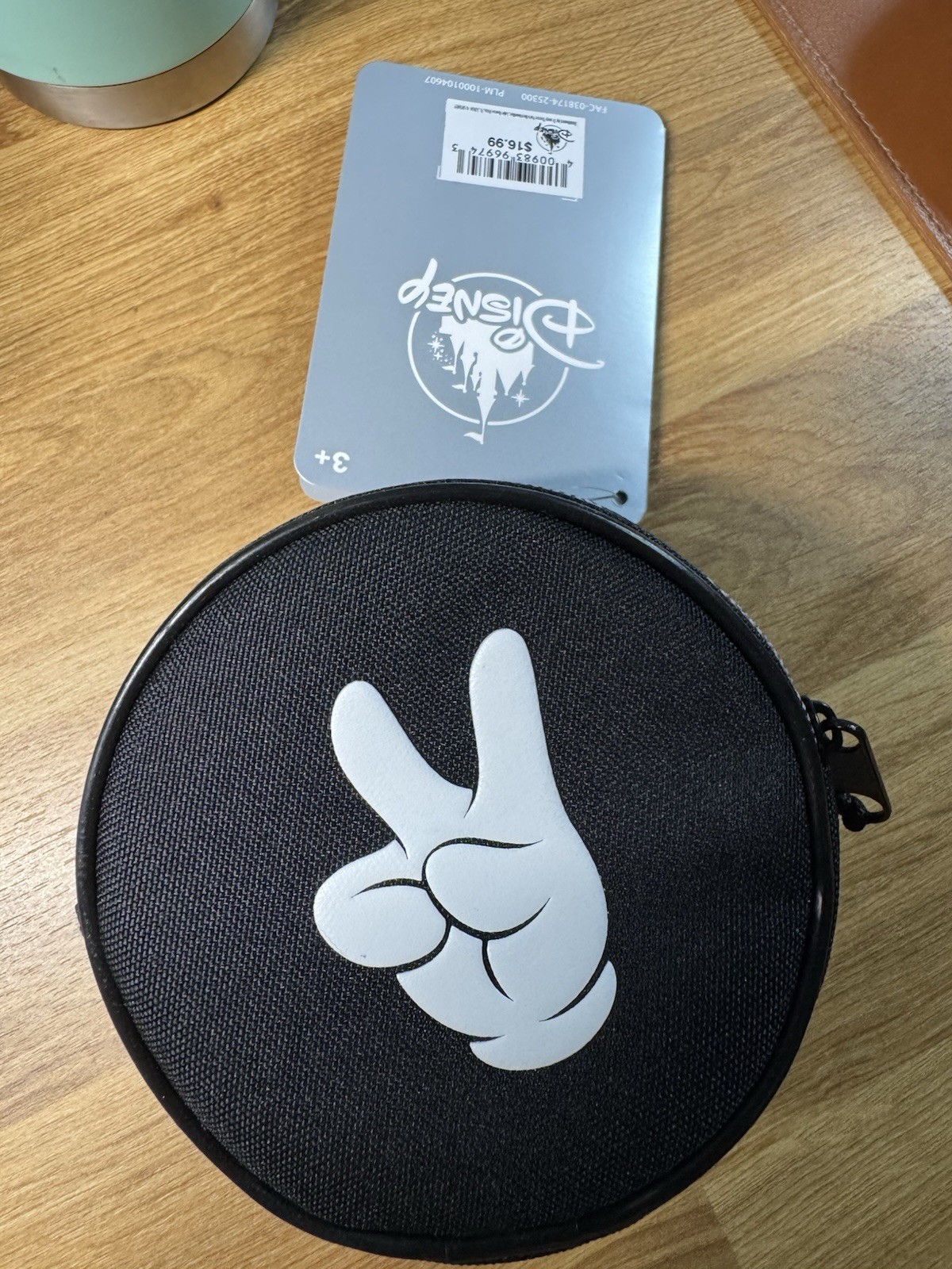 Disney Parks Disneyland Black Mickey Hand Bag Charm Keychain Coin Purse New