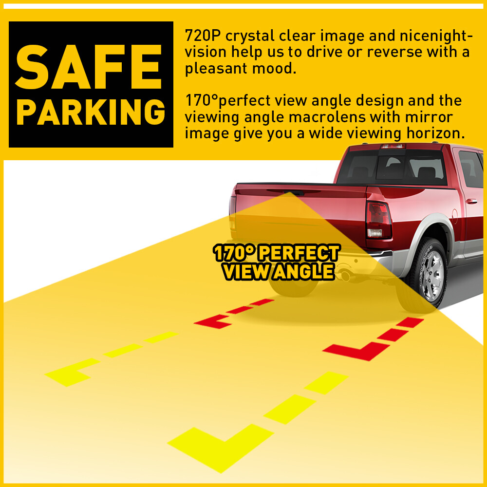 Tailgate Handle Backup Camera for 2009 2010 2011-2017 Dodge Ram 1500 2500 3500