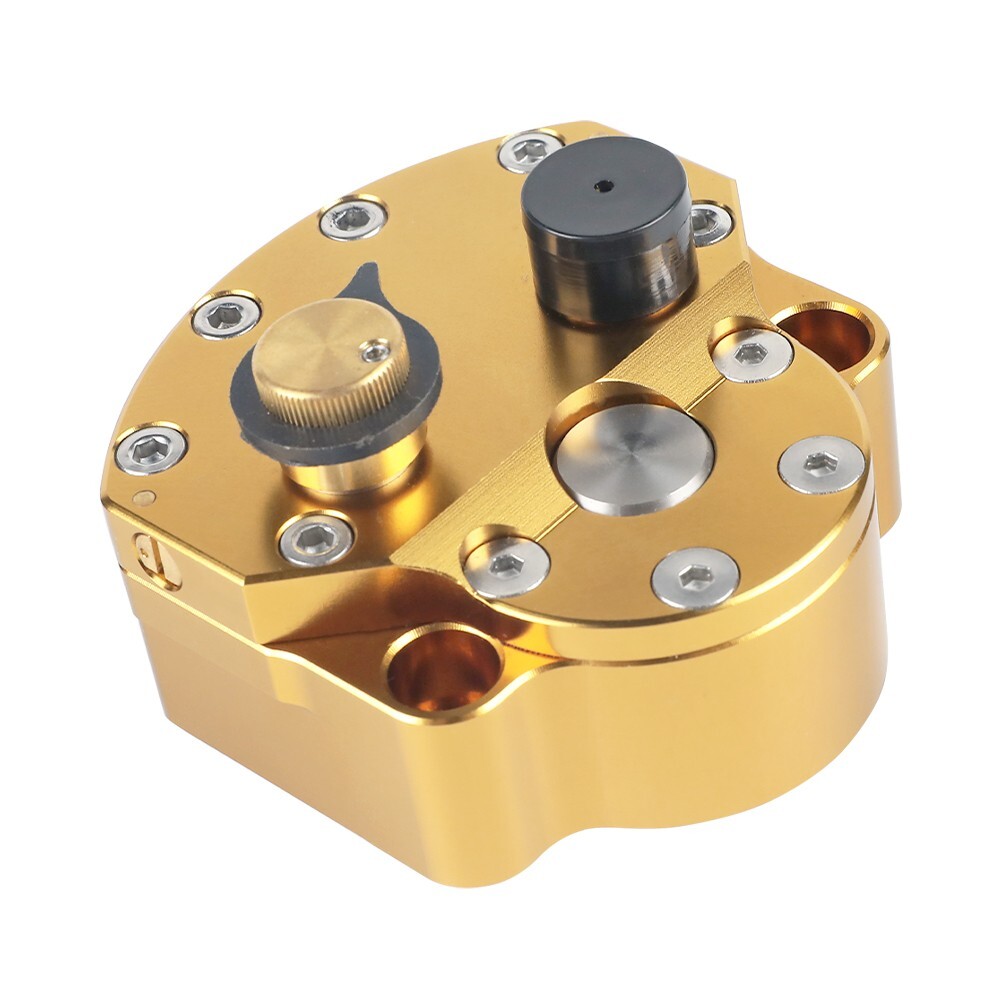 CNC Steering Damper Stabilizer Universal Reversed Safety Control Adjustable Gold