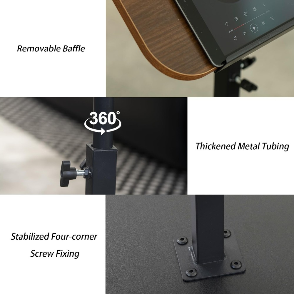 ACEQLYT® Small Adjustable Side Table, Adjustable Height & Flip-Over Panel D