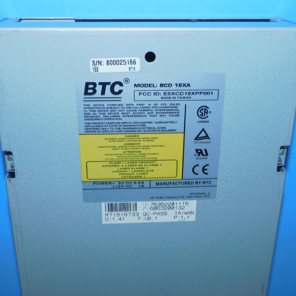 BTC BCD 16XA INTERNAL CD-ROM DRIVE