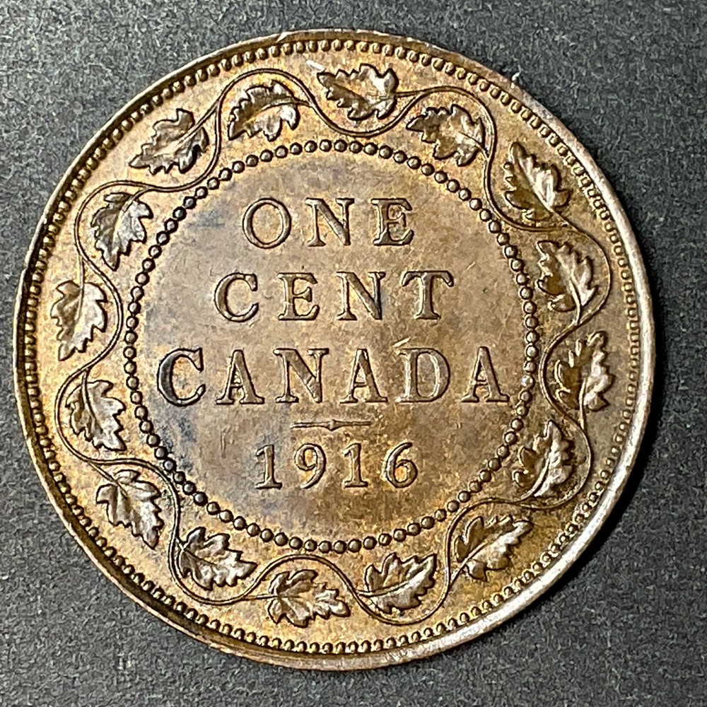 Canada 1916 large 1 Cent uncirculated George V