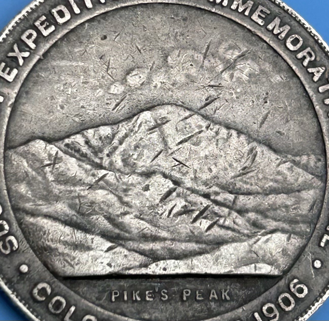 1806-1906 Pike’s Peak Southwest Expedition Colorado Springs Silver Medal US Mint