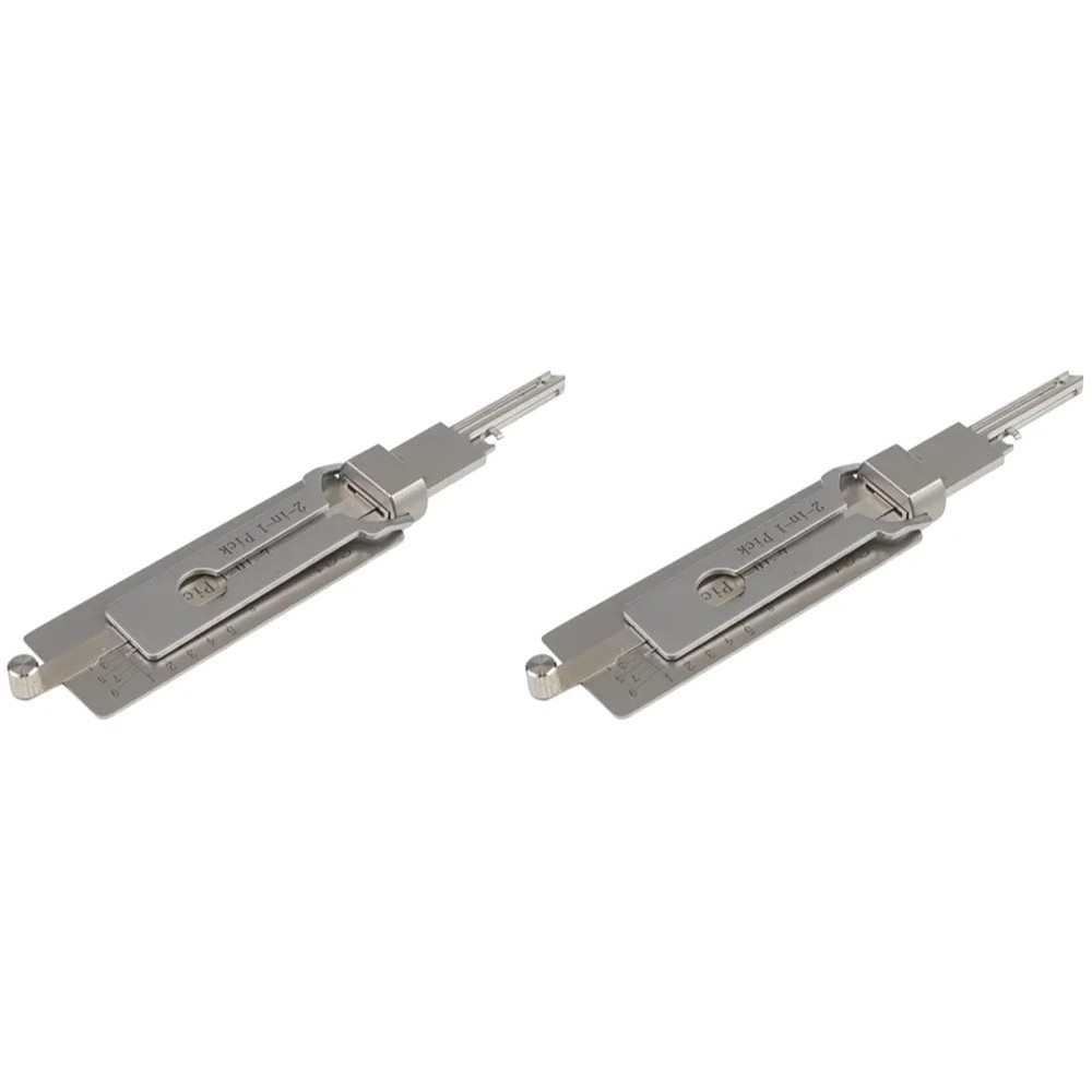 Key Decoder 2 In 1 Portable Lock Picking Set Hook And Pickup Tool Kit Ergonomic*