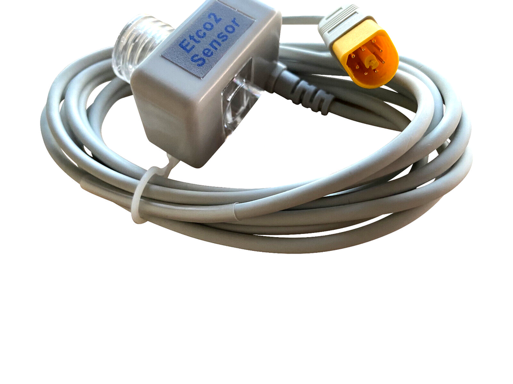 Philips Compatible End Tidal CO2 EtCO2 Sensor Mainstream Capnography Kit, 8 Pins