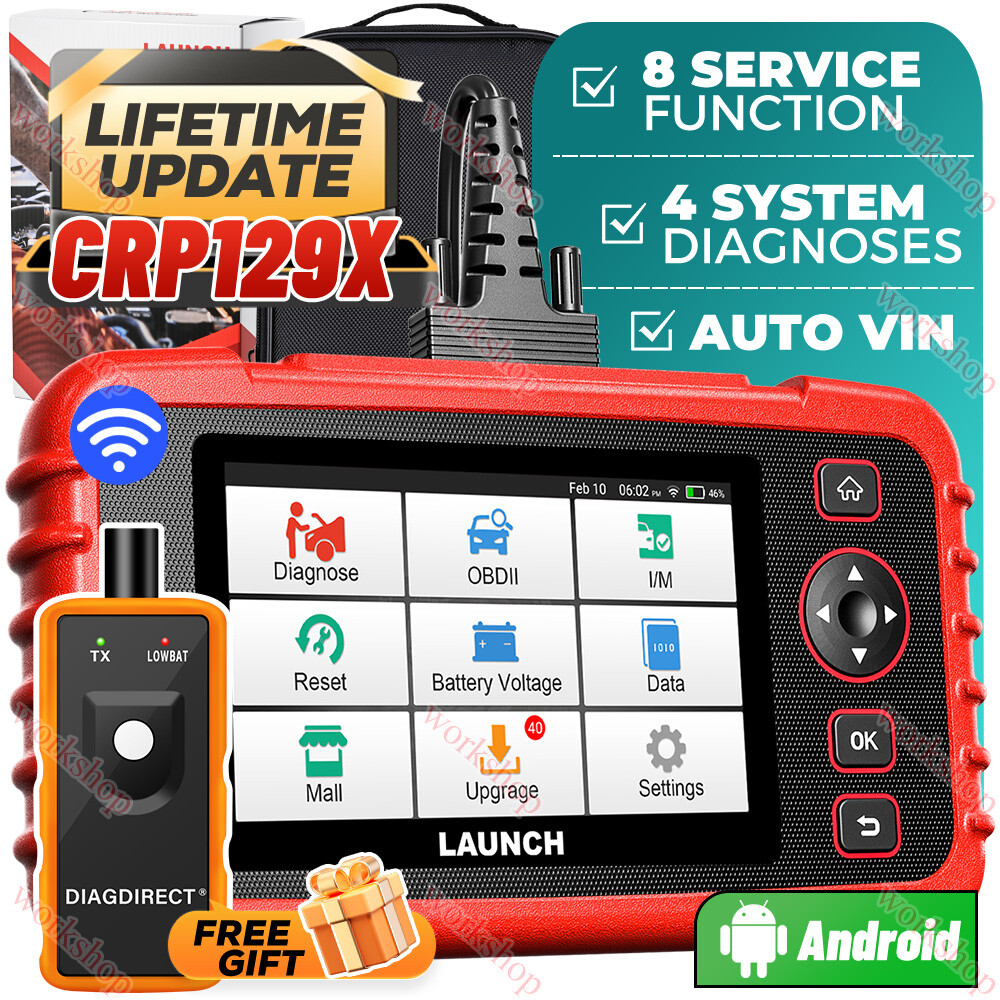 LAUNCH OBD2 Scanner CRP129X Car Diagnostic Tool TPMS/Oil/EPB/SAS/BMS Code Reader