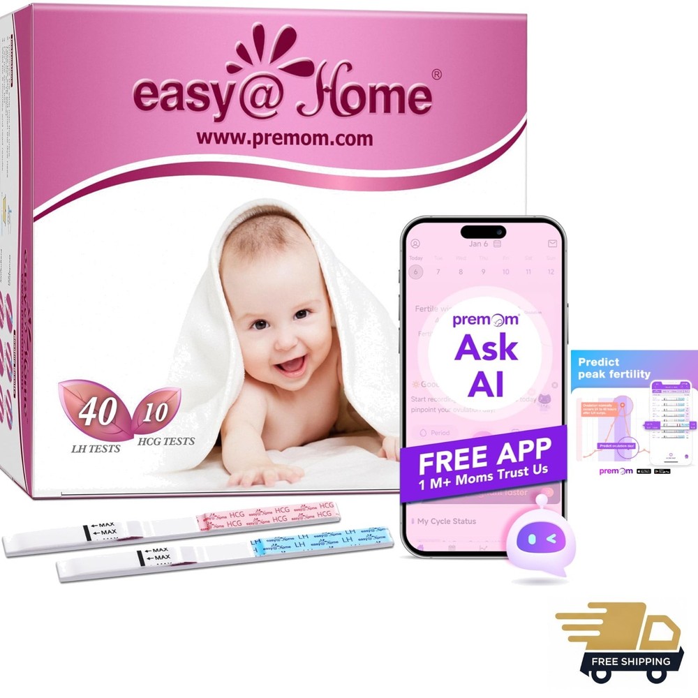 Ovulation  Strips Powered by Premom Ovulation Predictor APP, FSA Eligible, 40...