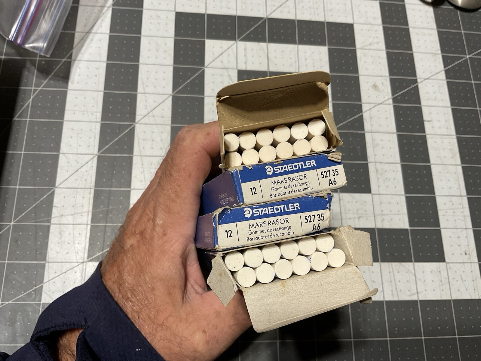 STAEDTLER MARS RASOR | Eraser Refills, Lot Of 4 Boxes of 12 UNUSED NOS 52735 A6