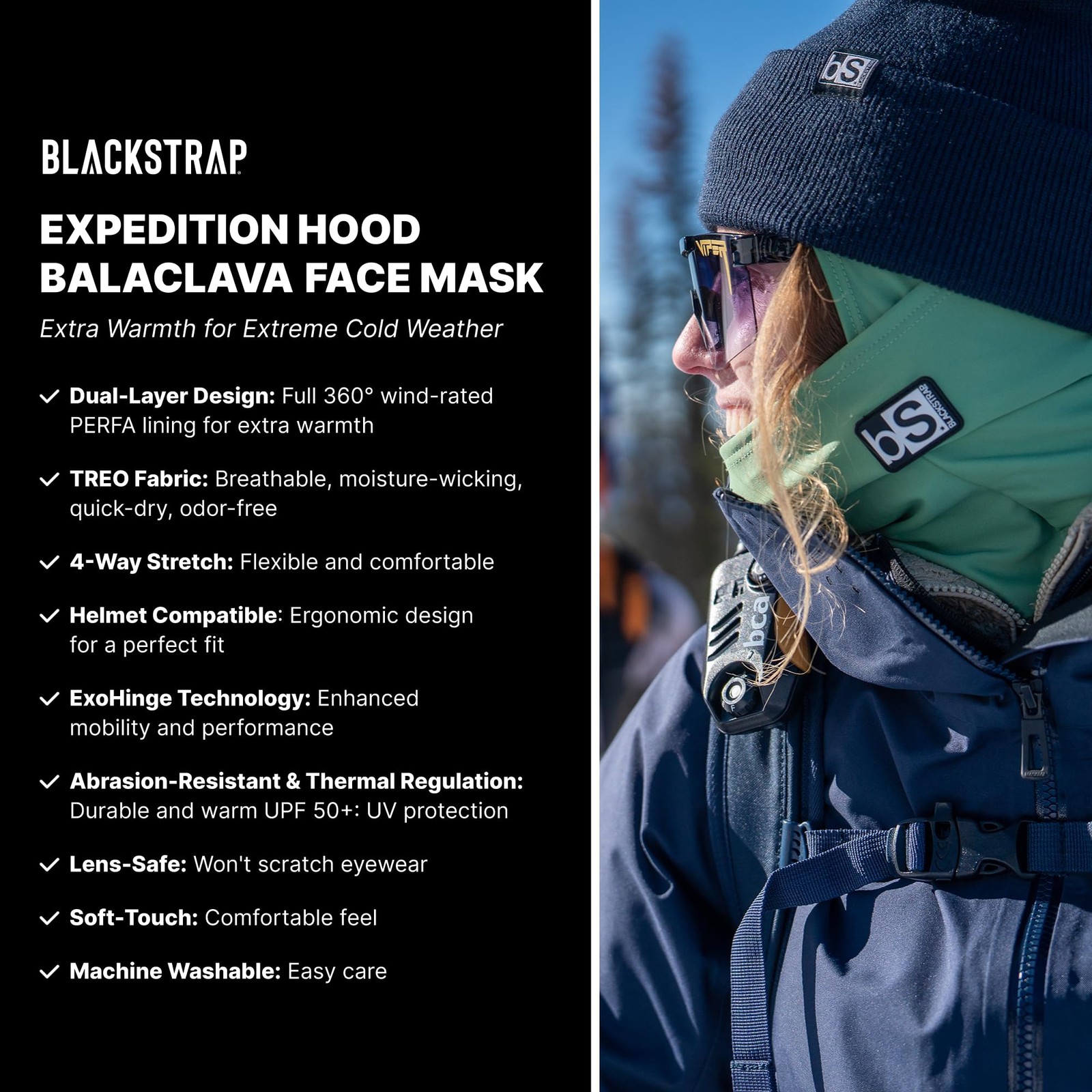 Expedition Hood Balaclava Face Mask – Dual Layer Cold Weather Gear for Men & ...