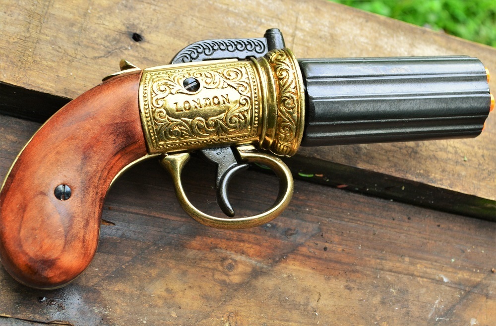 1840 Pepperbox Derringer Pistol - Civil War - Non-Firing Denix Replica Steampunk