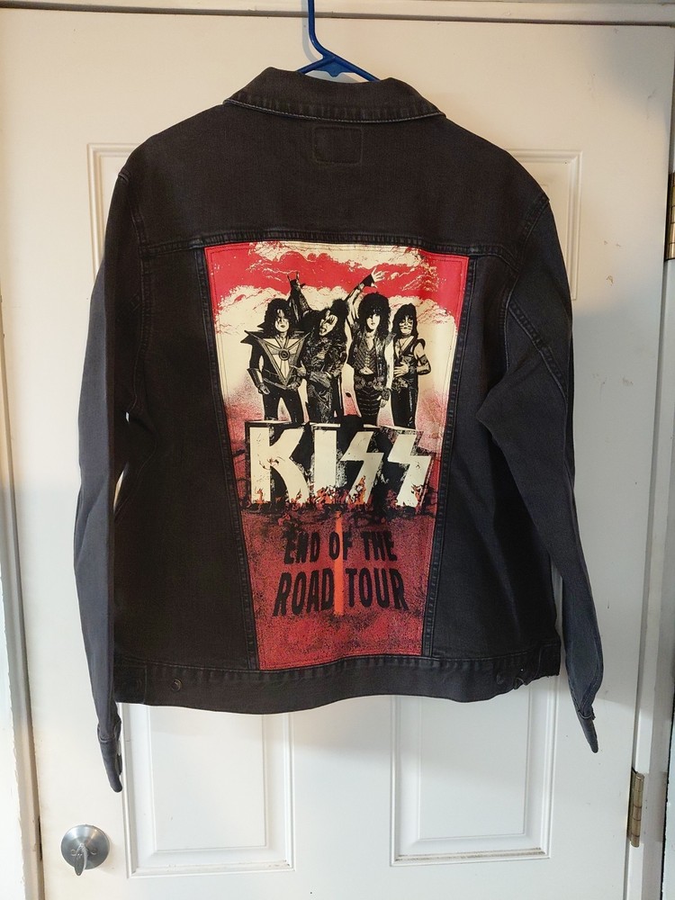 KISS End of The Road Denim Jacket XL New Band