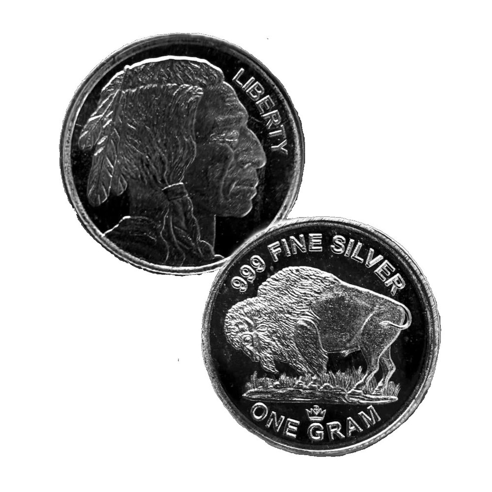 1 Gram Silver Buffalo - .999 Solid Silver - Monarch Mint - Multi Discount!
