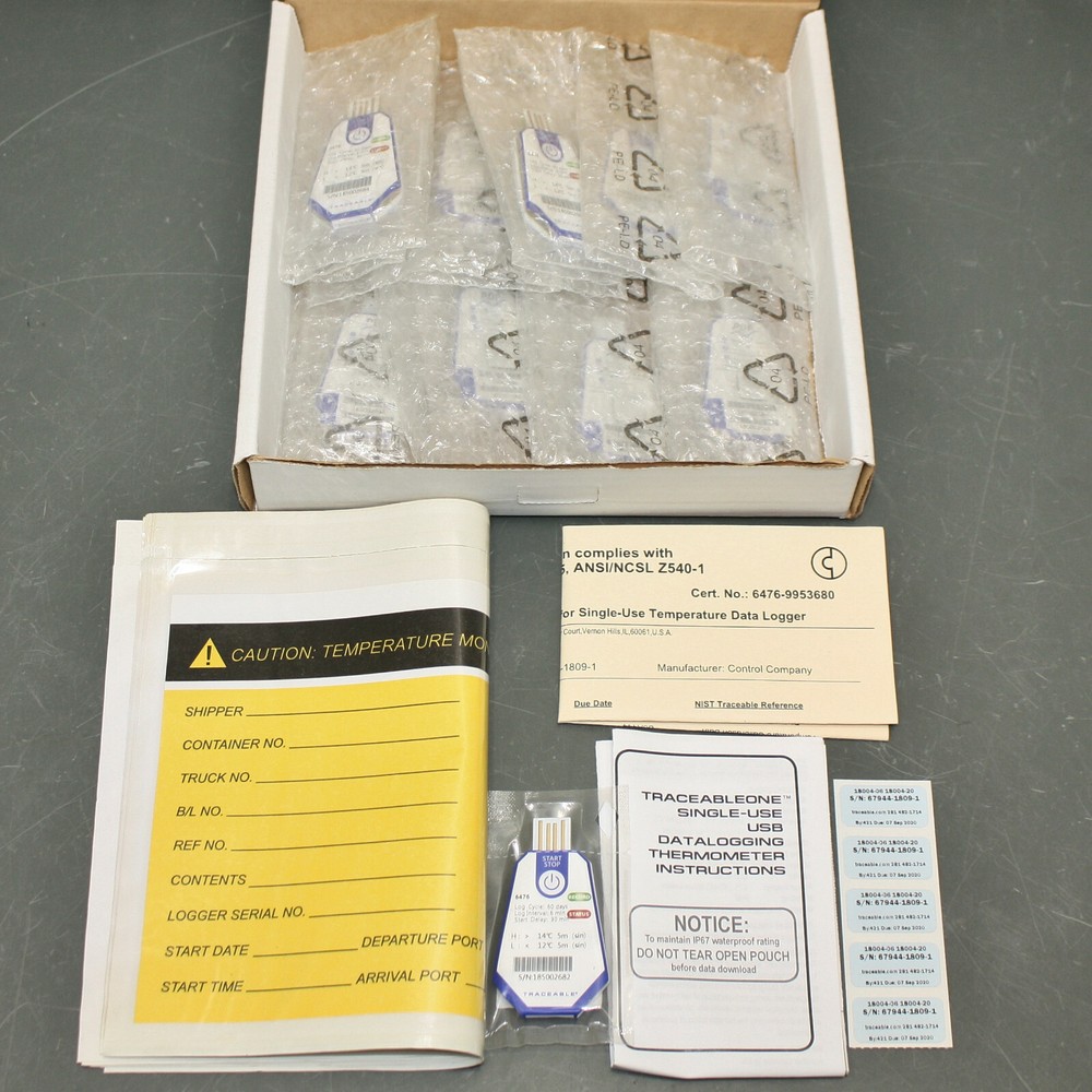 Traceable USB Temp Data Logger 6476, Single Use Thermometer, 14° C, 12° C