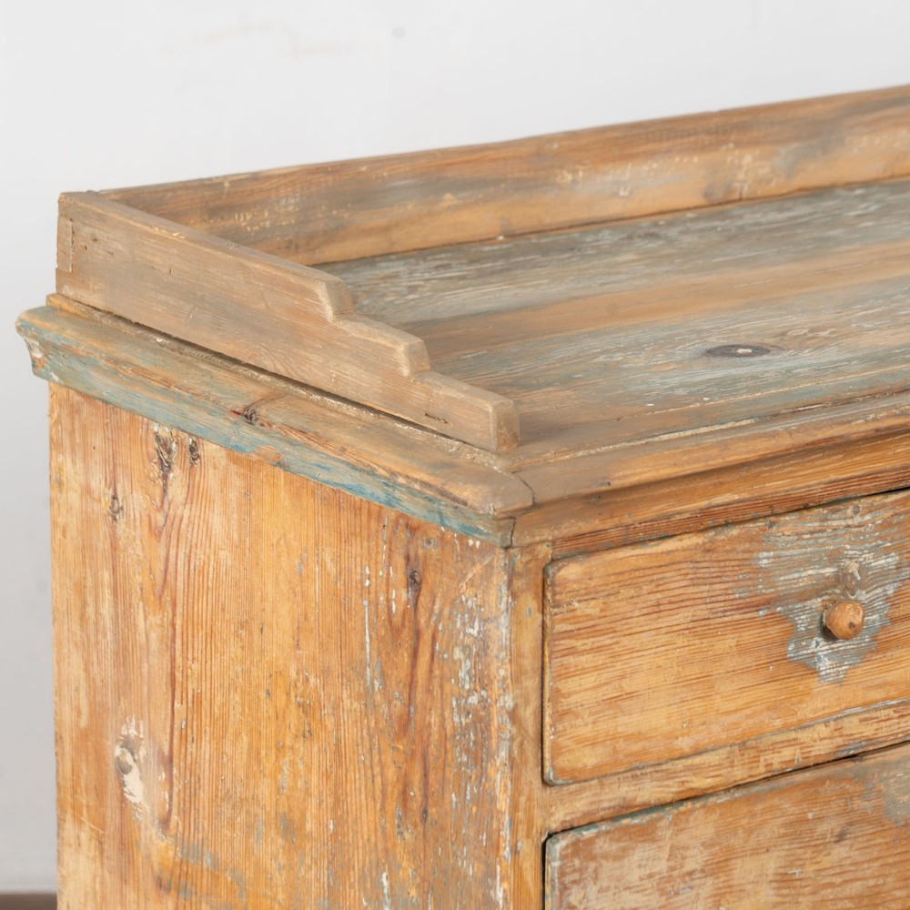 19th Century Swedish Rustic Pine Sideboard Console