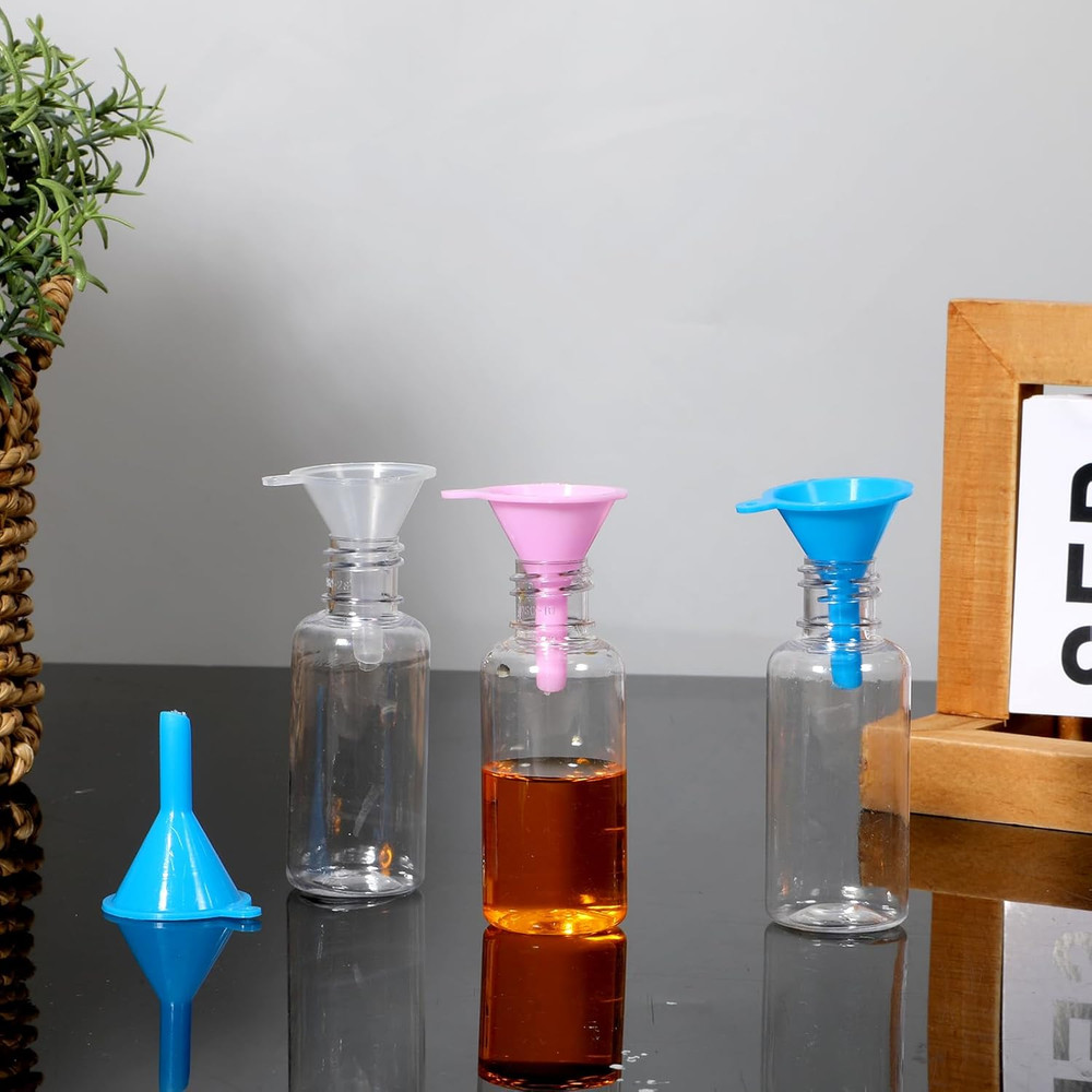 12 Pcs Tiny Funnels for Filling Small Bottles Plastic Kitchen Use Tiny Funnel wi