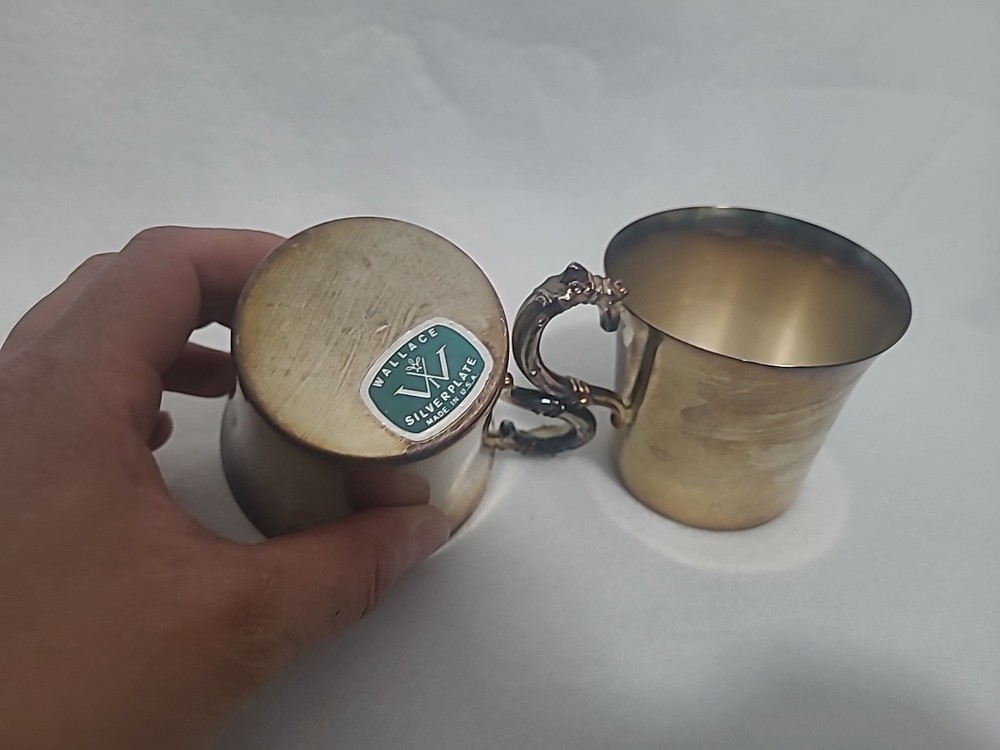 Wallace Silverplate Set Of 2 Cups With Handle
