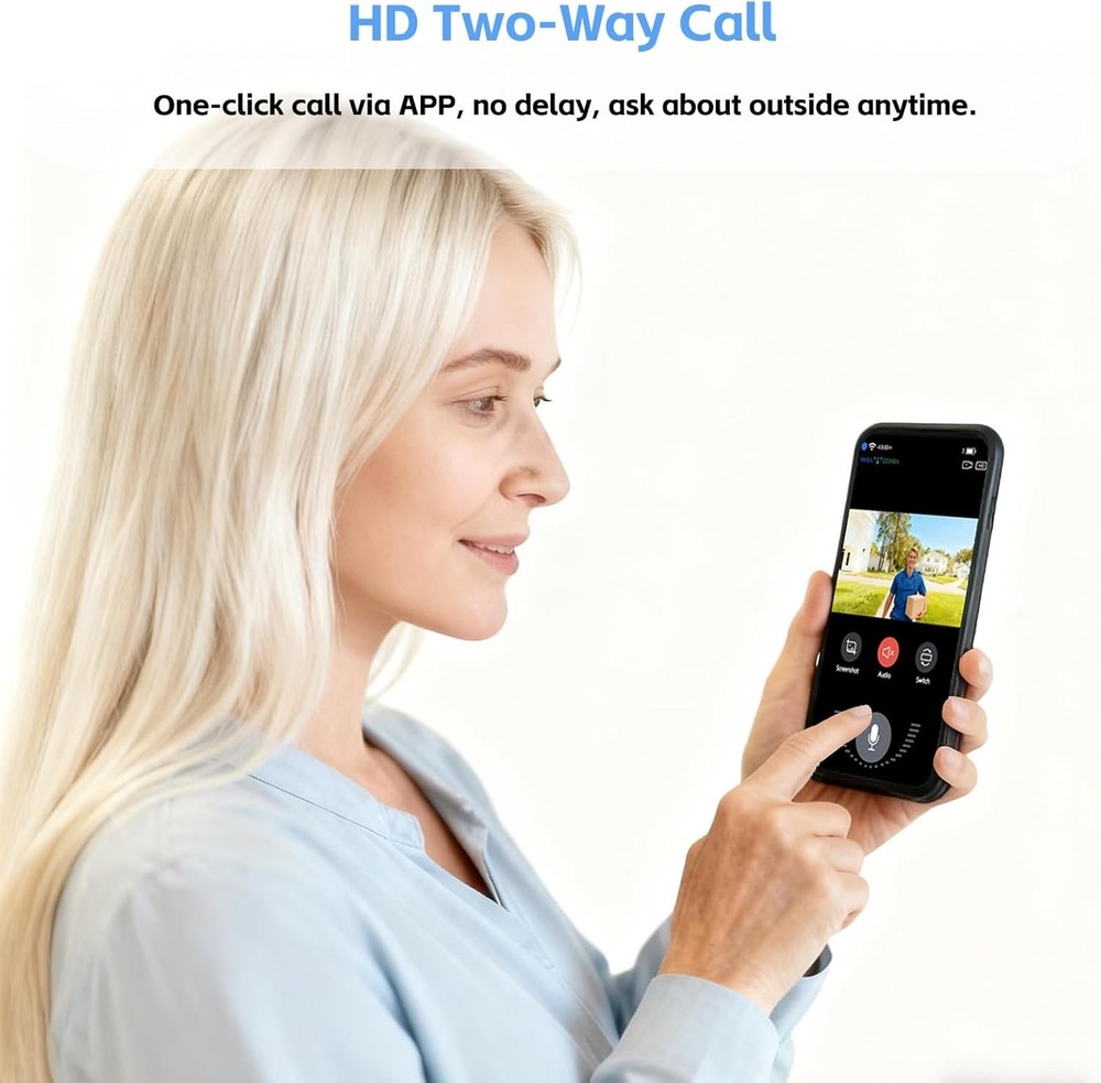 Smart Wireless Doorbell Camera with Live Streaming & Encrypted Cloud Storage