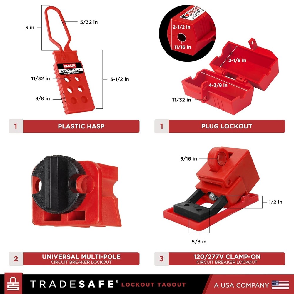 Lockout Devices Set - Secure Hazardous Energy Control
