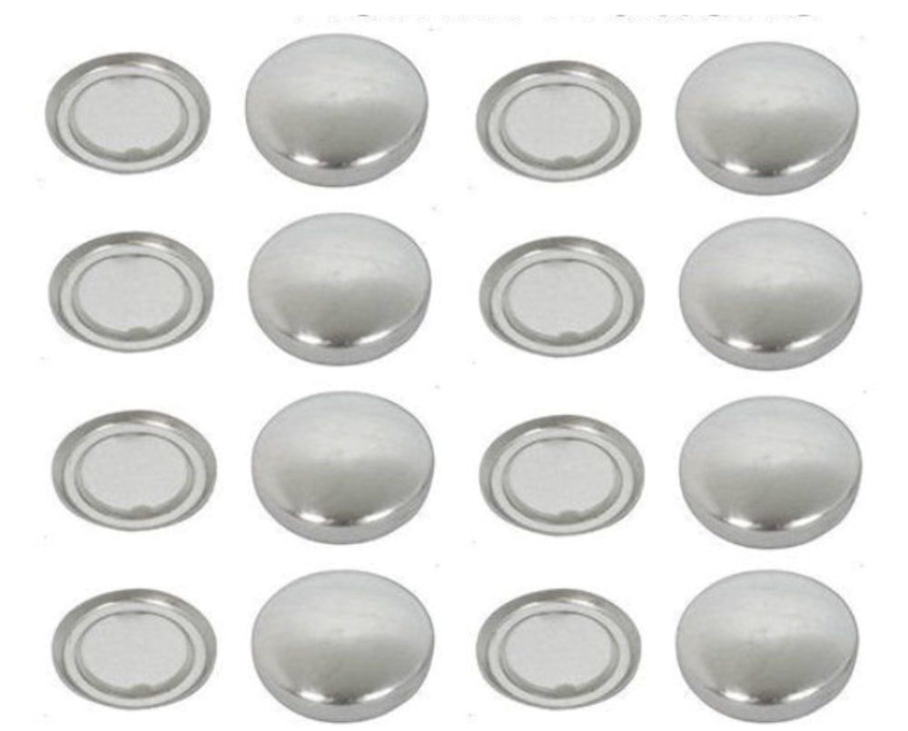15mm Concave Flatback Buttons - Fabric Flat Backs