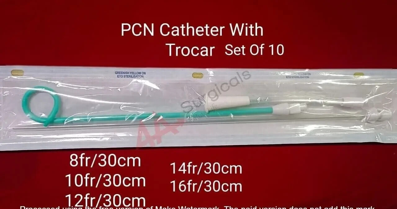 4A PCN WITH NEEDLE UROLOGY 8FR/30CM - 16FR/30CM (set of 10)