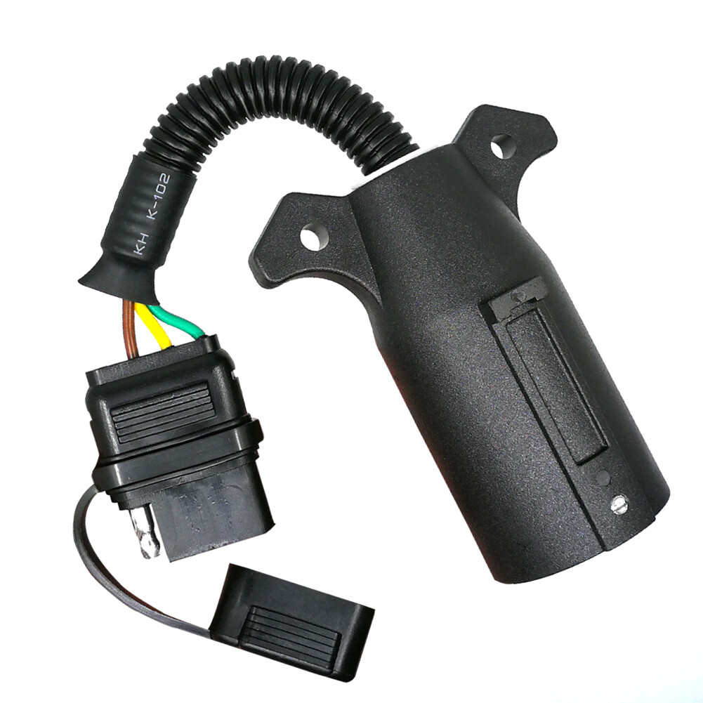 RV Blade Truck 7-Way to 4-Way Flat Trailer Wiring Adapter Connector Plug 7/4 Pin