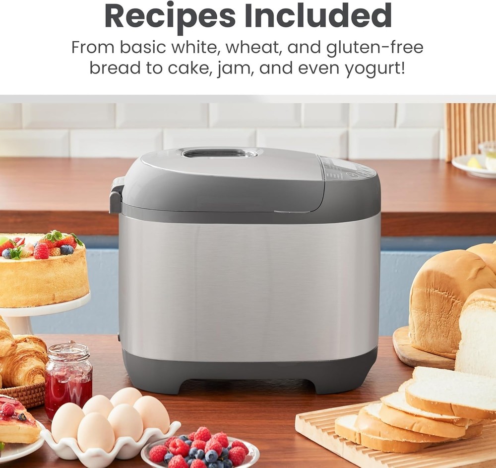 Luxury Programmable Bread Maker: 3 Sizes, 19 Functions, Perfect Bread Every Time