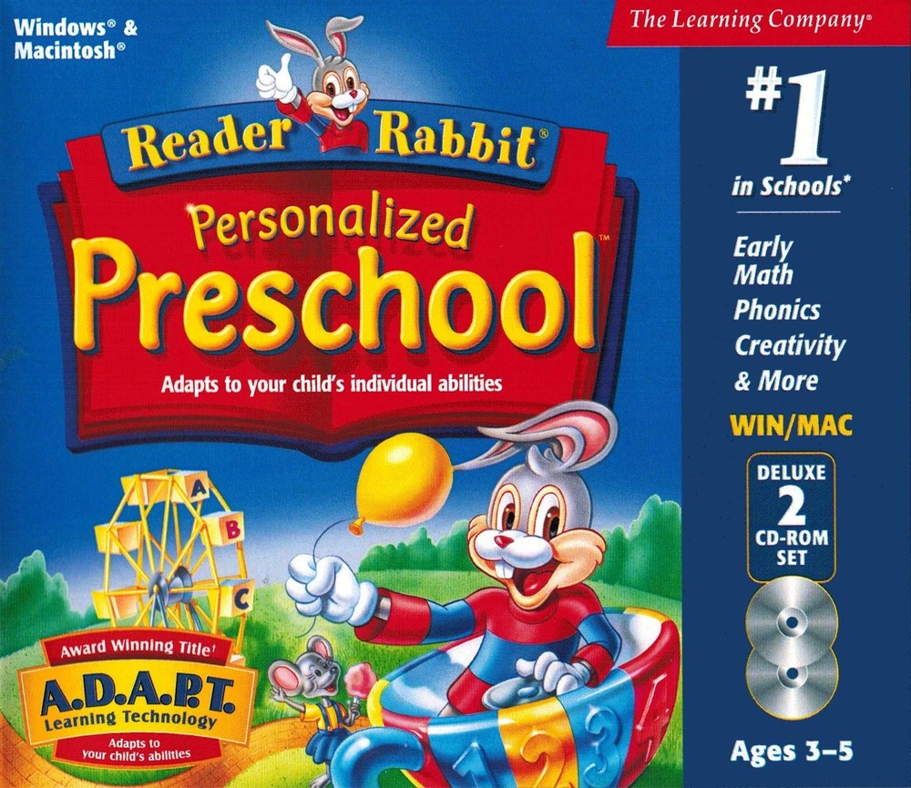 Reader Rabbit Personalized Preschool Deluxe (2 CD-ROM Set) (Compatible with...