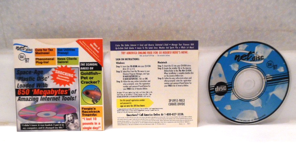 6 Vintage Net Disc Mac & Windows Software CDs
