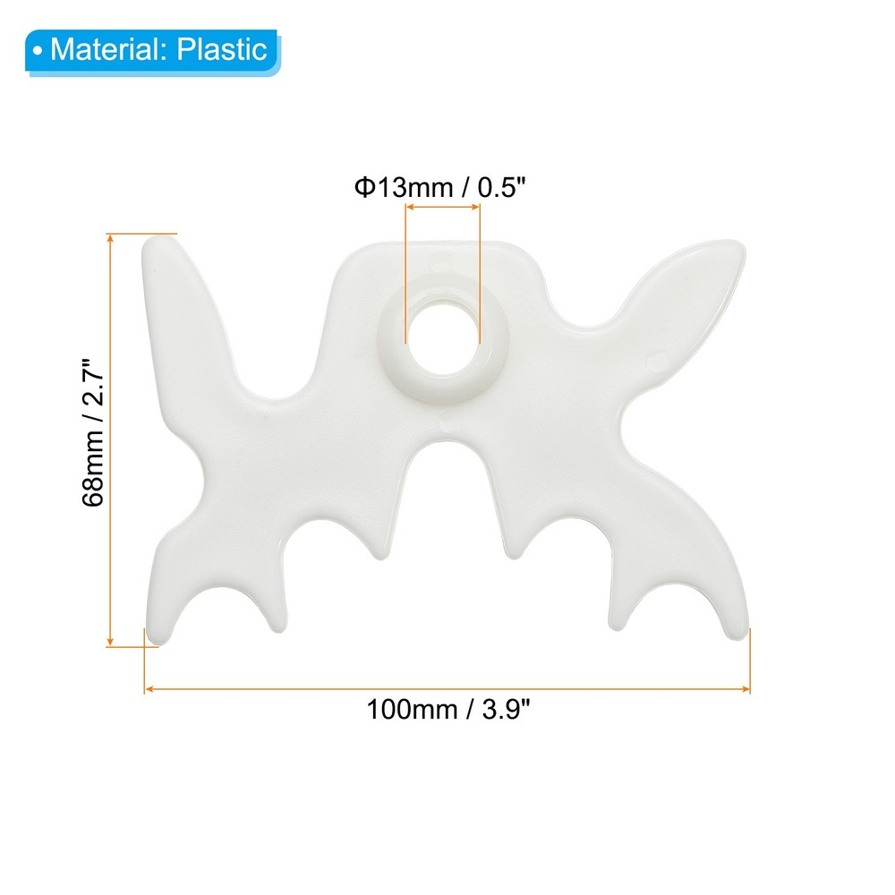 Billiard Bridge Head 13mm ID, 2pcs Plastic for Pool Table, White