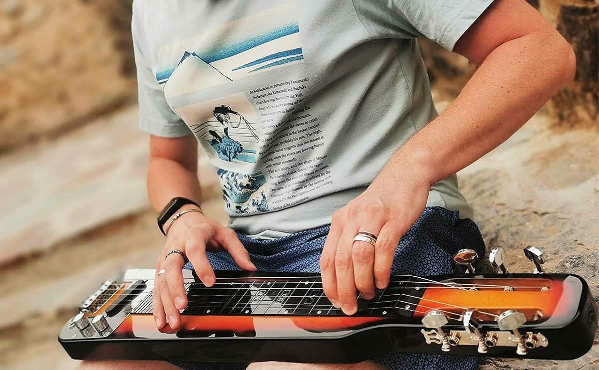 Lap Steel Guitar Slide Electric Guitar Lap style Instrument W/Metal Slide/Bag