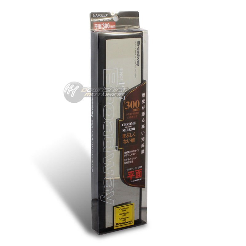 Broadway 300mm Wide Flat Interior Clip On Car Truck Rear View Mirror Universal 5